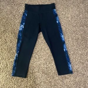 Small blue and navy blue Adidas leggings